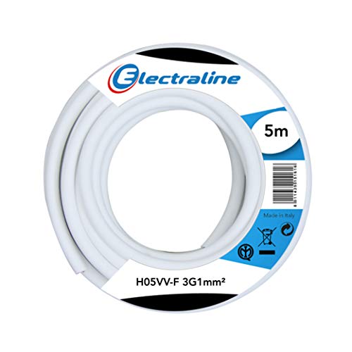 Electraline 11720 H03 VV-F 3G1 5M, Weiß, 5 M von Electraline