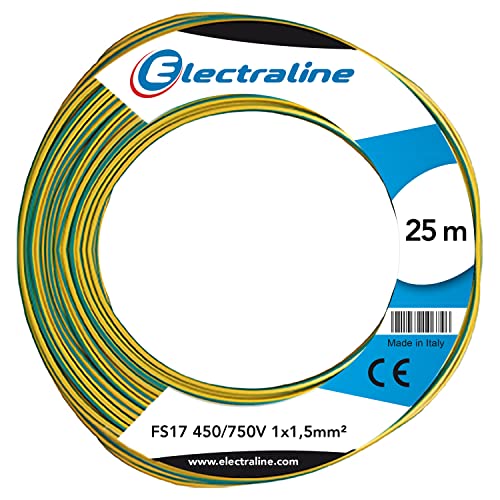 Electraline 13102 Fahrzeugleitung FS17, Abschnitt 1 x 1.5 mm², Gelb/Grün, 25 m von Electraline