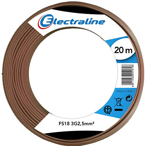 Electraline 16013 Kabelstrang FS18 3G2,5 20 m Braun, 20m von Electraline