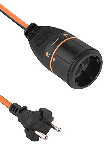 Electraline 1638 GartenVerlängerung 40M 2x1.5, Steckdose Electralock Stromanschlussverriegelungssystem da er ein versehentliches Trennen des angeschlossenen Geräts während seiner Verwendung verhindert von Electraline
