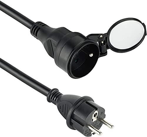 Electraline – Profi-Verlängerungskabel, Wasserdichte IP44, schwarz, 200121 Electraline – Profi-Verlängerungskabel, Wasserdichte IP44, schwarz, 200121 von Electraline