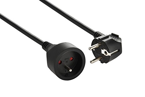 Electraline 20848025D Verlängerungskabel, 10 m, 16 A, Querschnitt 3G, 1,5 mm², Schwarz von Electraline