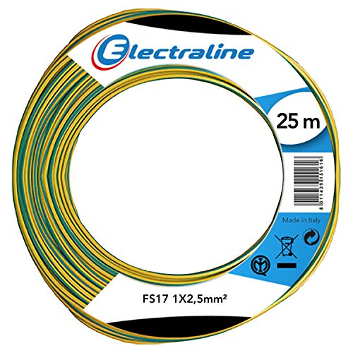 Electraline 21199 Kabelstrang FS17 1 x 2,5 m 25 Gelb/Grün von Electraline