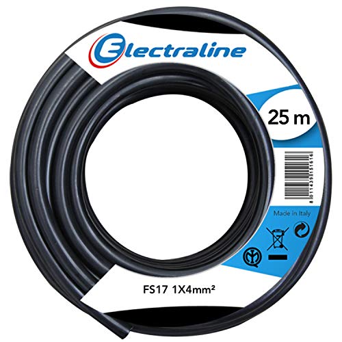 Electraline 21209 Kabelstrang FS17 1 x 4 m 25 schwarz von Electraline