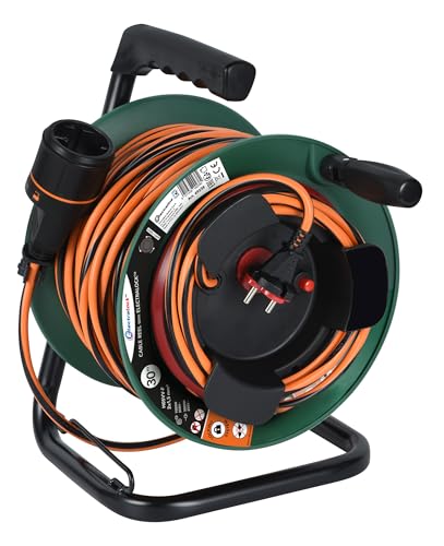 Electraline 49238 Verlängerung Jardín mit Aufroller, feste Platine, 30 m, 2 x 1,5 mm, mit Eurostecker Electralock ausgestattet mit einem Verriegelungssystem, das das Trennen von Stecker zu Steckdose Electraline 49238 Verlängerung Jardín mit Aufroller, feste Platine, 30 m, 2 x 1,5 mm, mit Eurostecker Electralock ausgestattet mit einem Verriegelungssystem, das das Trennen von Stecker zu Steckdose von Electraline