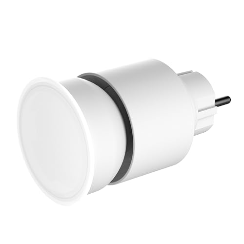 Electraline 58047 IP44 LED-Strahler mit 4 einstellbaren Helligkeitsstufen mit Dimmer von 20LM bis 1000LM, Schuko-Stecker, für den Außenbereich von Electraline