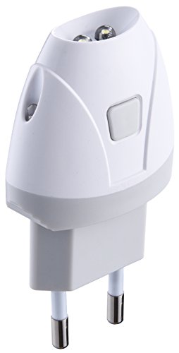 Electraline 58303 Automatische Notfall-Taschenlampe mit Hilfslichtfunktion, LED, weiß von Electraline