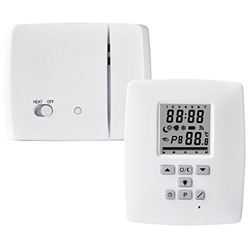 Electraline 59218 Thermostat Digital Wireless mit Funk 868 MHz, weiß von Electraline