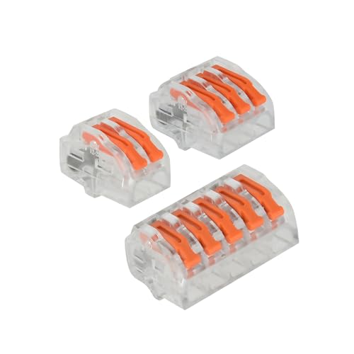 Electraline Terminalblock-Set mit 45 Klemmen: 20x2-polig, 15x3-polig, 10x5-polig, durchsichtig, Kunststoff, Freihängend Electraline Terminalblock-Set mit 45 Klemmen: 20x2-polig, 15x3-polig, 10x5-polig, durchsichtig, Kunststoff, Freihängend von Electraline