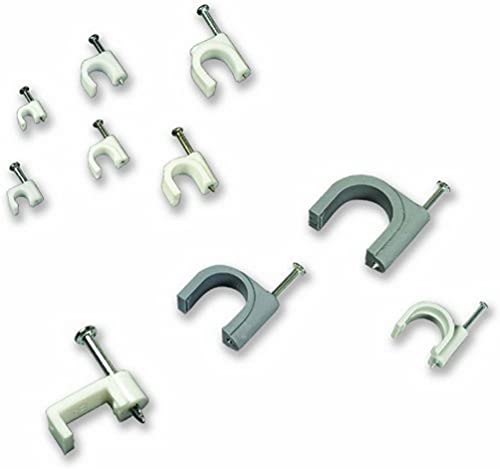 Electraline 60709 100 Stück Kabelschellen mit Nagel, Weiß Electraline 60709 100 Stück Kabelschellen mit Nagel, Weiß von Electraline