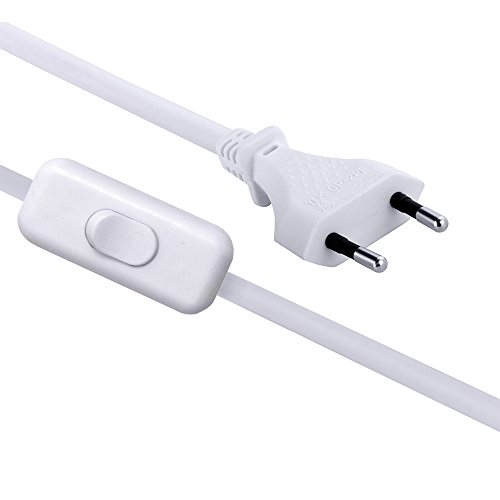 Electraline 70526 Schutzkontakt-Verlängerung mit Schaltern - 1,5 m Kabel - weiß - Kunststoffleitung - IP20 Innenbereich / Verlängerungskabel mit Kindersicherung / europäische Verlängerung von Electraline