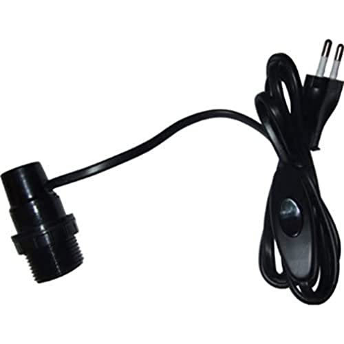 Electraline 70531 Flaschenadapter E14 + Kabel 1,5 ml + Inter, Schwarz von Electraline