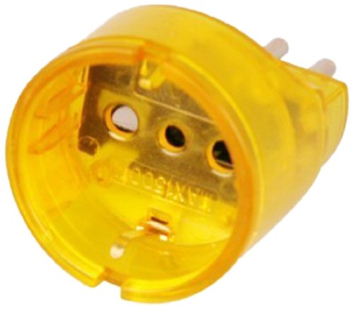 Electraline 71056-schuko Adapter Plug 10 A 230 V Transparent Gelb Electraline 71056-schuko Adapter Plug 10 A 230 V Transparent Gelb von Electraline
