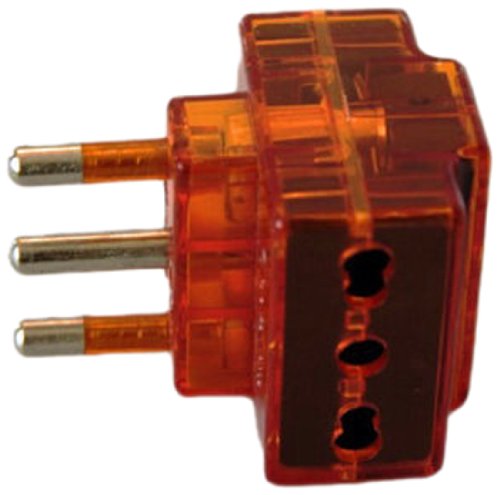 Electraline 71059 Adapter Triple flexiblem transparent 230 V 16 A Tube 10/16 A orange color: Orange von Electraline