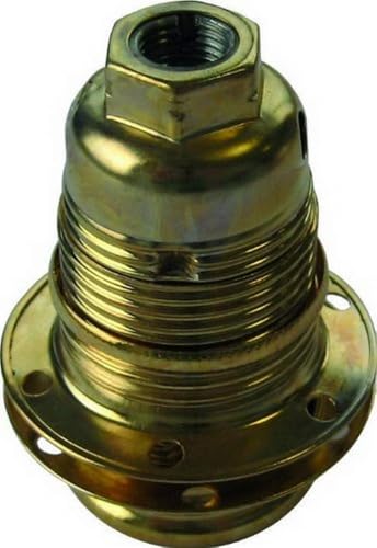 Electraline 71125 E14-Fassung mit Gewinde + 2 Ringe Messing von Electraline