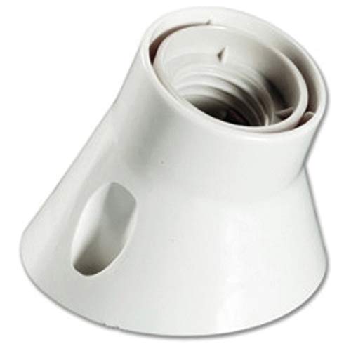 Electraline 71137 geneigt Steckdose E27 Weiß von Electraline