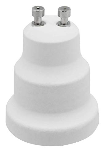 Electraline 71193, Lampenfassung Konverter Adapter GU10 auf E27, Bianco von Electraline