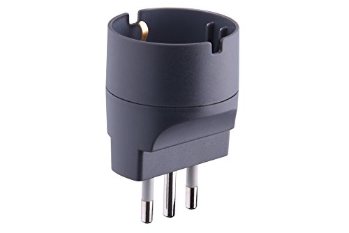 Electraline 71918-schuko Adapter Plug 10 A 230 V matt black Farbe: grau Electraline 71918-schuko Adapter Plug 10 A 230 V matt black Farbe: grau von Electraline