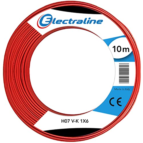 Electraline 90605515A Kabel H07 V-K 1X1 10M Rot von Electraline