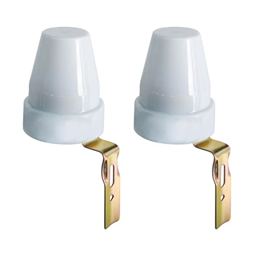 Electraline 92283 Dämmerungsschalter für Außenbereich IP44, 2 Stück, Weiß von Electraline