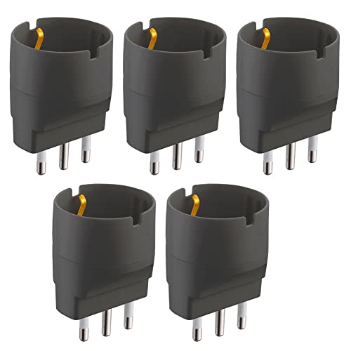 Electraline 92293 Set 5 Adapter von Schuko-Stecker große 16 A, schwarz Electraline 92293 Set 5 Adapter von Schuko-Stecker große 16 A, schwarz von Electraline