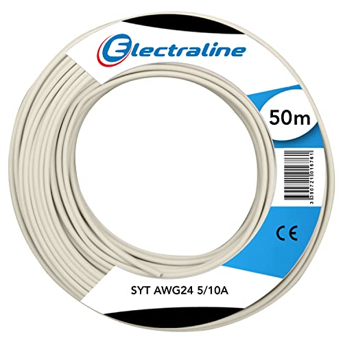Electraline LMF901516764 Kabelkranz SYT AWG24, 5/10A, 50 m, Elfenbeinfarben von Electraline