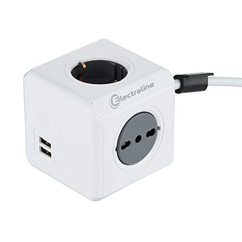 Electraline Mehrfachsteckdose Cubo Powercube, 62045 von Electraline