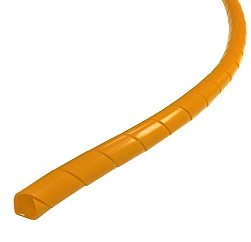 Spirale Kabel Wrap 0.25 (1/4) Inch Diameter | 50 Feet Orange von Electriduct