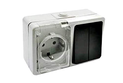 DH SCHUKO Basis + Doppelschalter Regal. von ElectroDH