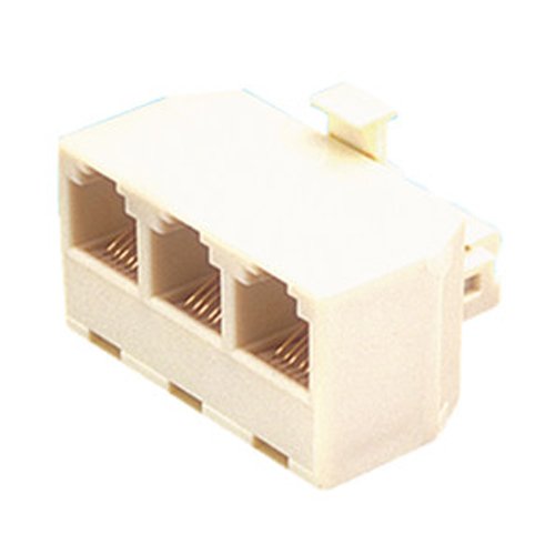 ElectroDH 3901764 Adapter Telefon Modular, dreifach, 6P/4C von Electro DH