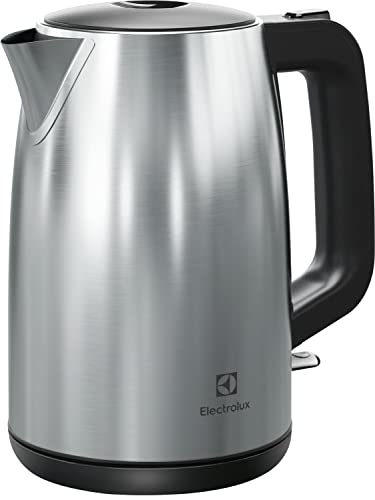 Electrolux Create 3 Wasserkocher Modell E3K1-3ST, Großer Krug auf 1.7L, 360° drehbarer Sockel mit Kabelaufbewahrung, Automatische Sicherheitsabschaltung in 3 Stufen, 1,7L, Edelstahl von Electrolux