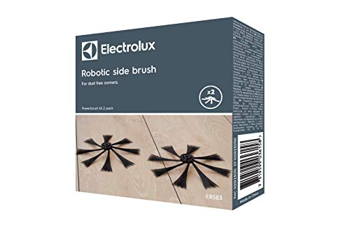 Electrolux ERSB3 Seitenbürsten für den PUREi9 Saugroboter (2er Pack, Ersatzbürsten, präzises und gründliches Saugen, optimale Staubaufnahme, extra weich, einfaches Tauschen, schwarz) von Electrolux