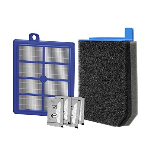 Electrolux ESKC9 Performance Kit für PUREC9 (1 Allergy Plus Filter, 1 3D Feinstaubfilter, waschbar, 4er Pack s-Fresh Duftgranulat Zitrusfrüchte, verbesserte Saugleistung, passgenau, blau/grau) von Electrolux