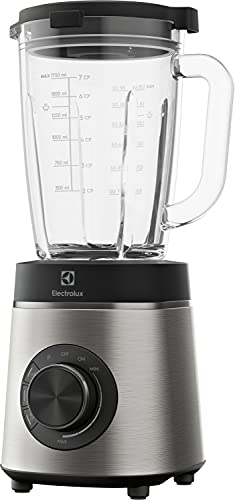 Electrolux Explore 6 Blender E6TB1-6ST, Machen Sie Smoothies, Suppen oder Crush Eis einfach mit diesem Mixer, Extra leistungsstarker Mixer von 1400 W Mit Pulsfunktion, Große Glaskanne von 1,75 Liter, von Electrolux