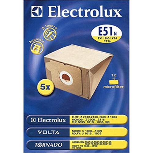 Electrolux LX5807 (E51n) Staubsaugerbeutel, 5er-Packung, 1 Micro-Filter (zum Zuschneiden) von Electrolux