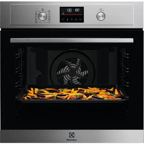 Electrolux Serie 700, pyrolytischer Multifunktions-Einbauofen, Fassungsvermögen 72 l, EOM4P46TX, Klasse A+, AirFry-Funktion, mehrstufiges Kochen, 589 x 594 x 569 mm, Edelstahl gegen Fingerabdrücke von Electrolux