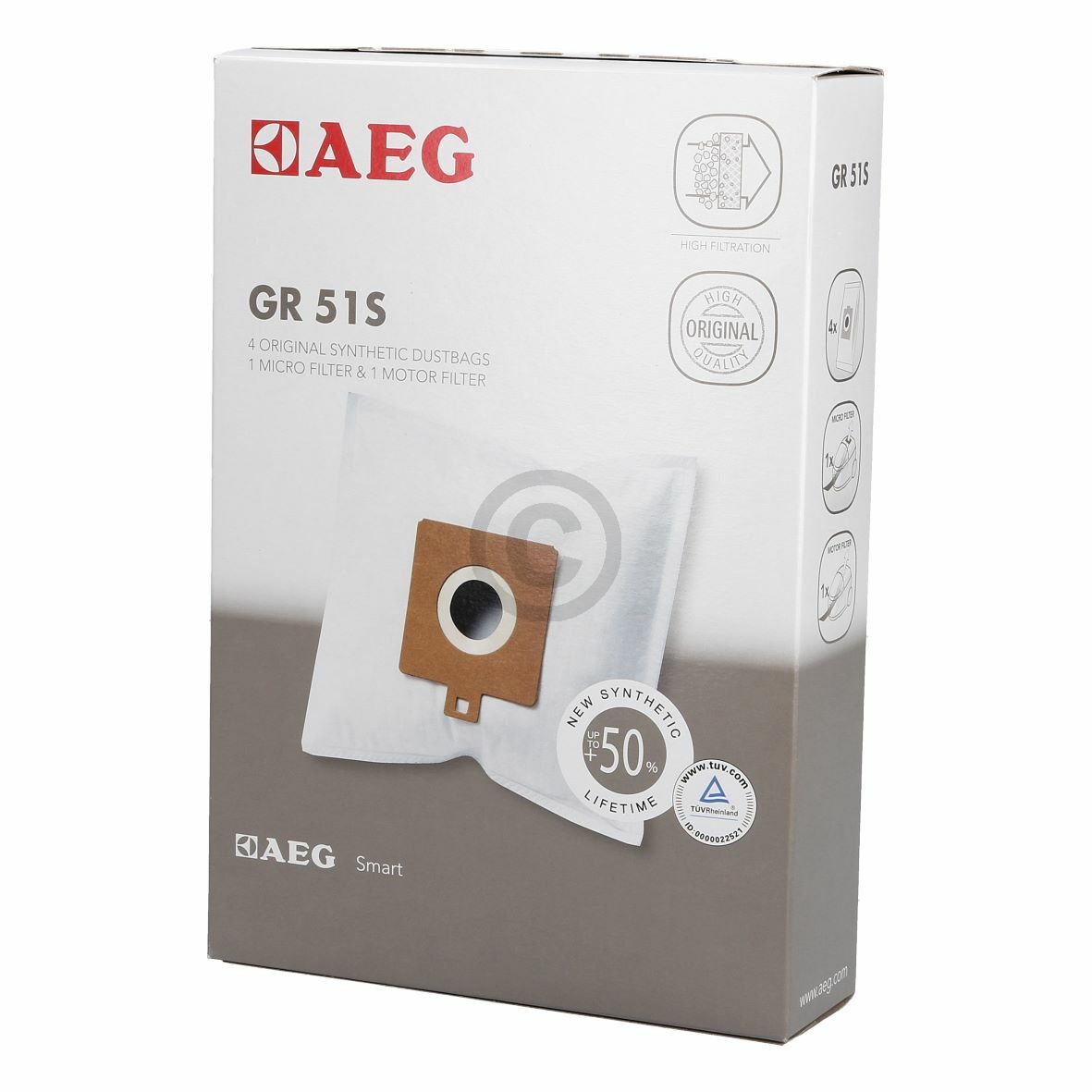 Filterbeutel AEG GR51S 900166740/2 für Bodenstaubsauger 4Stk + Filter (EA-9001667402) von Electrolux