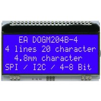 DISPLAY VISIONS 7-Segment-Anzeige Blau 4.80mm 3.3 V, 5V Ziffernanzahl: 4 EADOGM204B-A von DISPLAY VISIONS