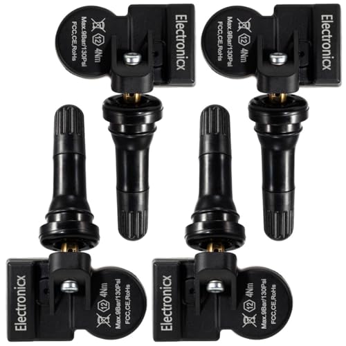 Electronicx 4X RDKS TPMS Reifendrucksensor Reifendruckkontrollsystem Gummiventil kompatibel mit Astra K (B-K), GTC, Volt ELR von Electronicx