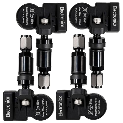 Electronicx 4X RDKS TPMS Reifendrucksensor Reifendruckkontrollsystem Metallventil Schwarz passend für Sebring Cherokee Avenger Caliber Electronicx 4X RDKS TPMS Reifendrucksensor Reifendruckkontrollsystem Metallventil Schwarz passend für Sebring Cherokee Avenger Caliber von Electronicx