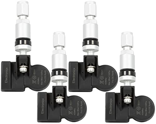 4x RDKS TPMS Reifendrucksensor Reifendruckkontrollsystem Radsensoren Metallventil Silber kompatibel mit Astra H & Zafira B 13354312 von Electronicx