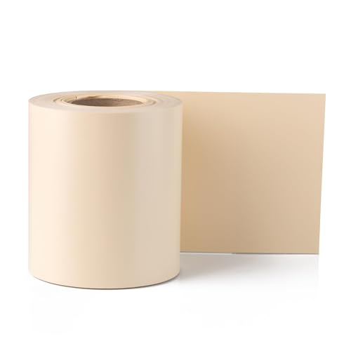 Electronicx Premium PVC Sichtschutzstreifen RAL 1015 Creme | Hochwertige Zaunfolie Doppelstabmatten | 140m (4x35m) x 19 cm | 650g/m² | UV-beständig, extra langlebig, Blickdicht 80 Befestigungsclips von Electronicx