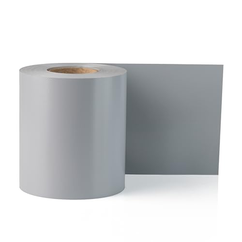 Electronicx Premium PVC Sichtschutzstreifen RAL 7040 Hellgrau | Hochwertige Zaunfolie Doppelstabmatten | 35m x 19 cm | 650g/m² | UV-beständig, extra langlebig, Blickdicht, inkl. 20 Befestigungsclips von Electronicx