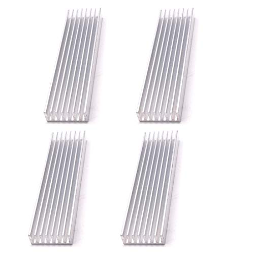 BfyBest Aluminium-Kühlkörper für IC MOSFET SCR, 100 mm x 25 mm x 10 mm, 4 Stück von Eledabra