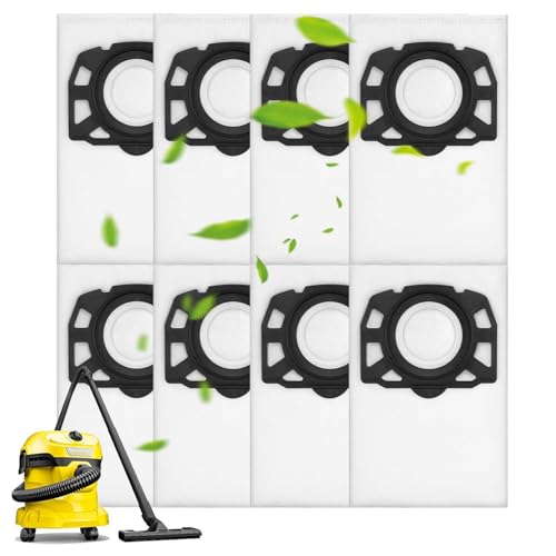 8 Stück Staubsaugerbeutel für Kärcher WD2 WD3 KWD1 KWD2 KWD3 WD3.200 - WD3.800 M/SE4001/SE4002 Staubsauger, Kärcher Staubsaugerbeutel, Ersetzt 2.863-314.0 von Eleechen