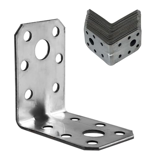 Eckstreben, robuste Winkelhalterungen, 50 x 50 x 35 mm, 2 mm dick, Metall, Stahl, verzinkt, L-förmige Halterung zur Befestigung und Reparatur von Schränken, Möbeln, DIY-Projekten, 15 Stück Eckstreben, robuste Winkelhalterungen, 50 x 50 x 35 mm, 2 mm dick, Metall, Stahl, verzinkt, L-förmige Halterung zur Befestigung und Reparatur von Schränken, Möbeln, DIY-Projekten, 15 Stück von Eleechen