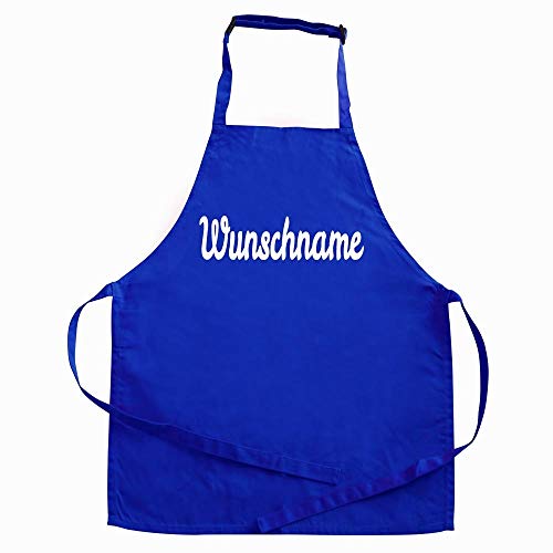 Elefantasie Personalisierte Kinderschürze mit Name, Kochschürze für Backen, Kochen, Malen, Geschenkidee für Kinder 3-6 Jahre blau von Elefantasie