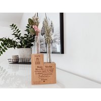 Muttertag I Blumenvase Trockenblumen Würfel Oma Geschenk Personalisiert von ElefantenHolz