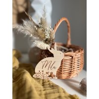 Personalisiertes Osterkörbchen | Ostern Osternest Mit Name Henkelkörbchen Kinder Ostergeschenk Holzanhänger Osterei Personalisiertes Osterkörbchen | Ostern Osternest Mit Name Henkelkörbchen Kinder Ostergeschenk Holzanhänger Osterei von ElefantenHolz