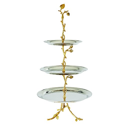 Elegance 70033 Golden Vine Hammered 3 Tier Server, Gold Elegance 70033 Golden Vine Hammered 3 Tier Server, Gold von Elegance